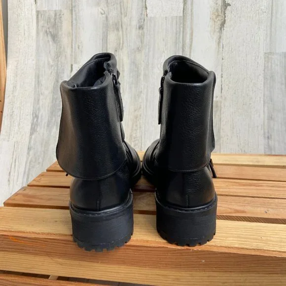 SALE! SCHUTZ Women's Size 9.5 Studded Leather Boots Side Zipper Entry EU Size 41 - Picture 4 of 11